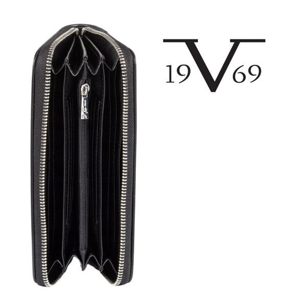 ITALIA BY VERSACE 1969 🖤 Candela Wallet - Black/Silver 💯 - Picture 2 of 3